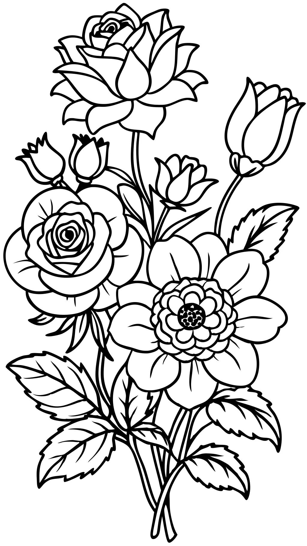 flower free coloring pages